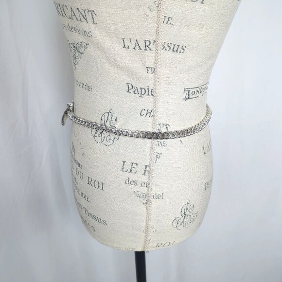 Vintage Ralph Lauren Chain Belt Small Silver Metal - Picture 6 of 9